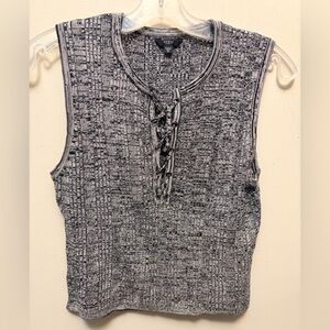 GUESS Y2K Gray Ribbed  Sleeveless Crop Top